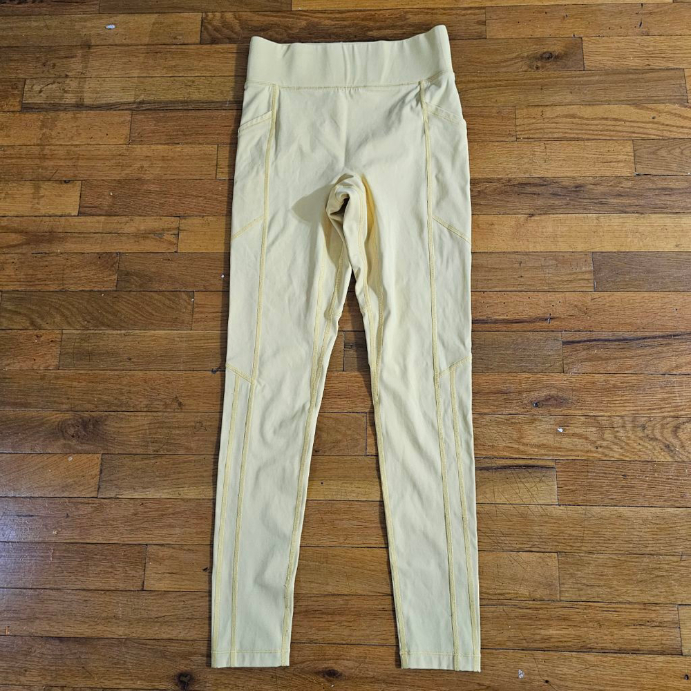 All Access NYC Yellow Activewear Leggings Size Small